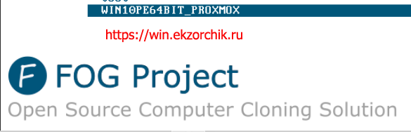 Выбираю меню сетевой установки WIN10PE64BIT_PROXMOX