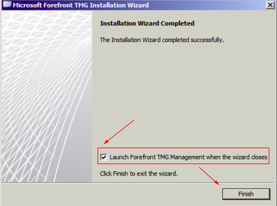 Установка Forefront TMG завершена, запускаю мастер базовой настройки