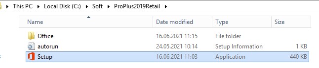 Распаковываю ProPlus2019Retail.img посредством архиватора 7Zip