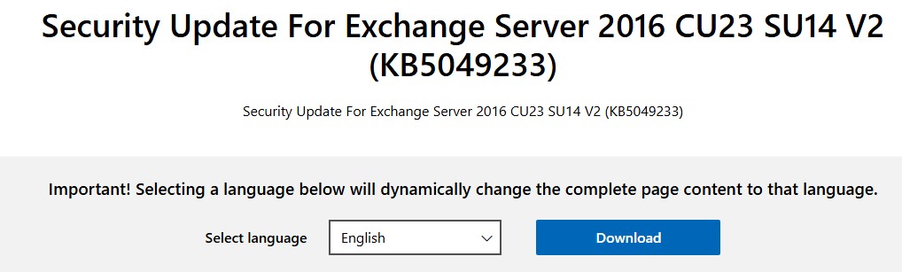 Скачиваю обновление KB5049233