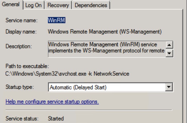 Проверяю что служба WinRM запущена.