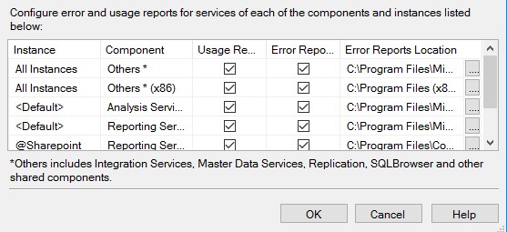Проверяю, что у всех "Instance" нет отметки сбора информации.