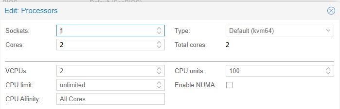 Текущий характеристики VM по части CPU, т.к. на его основе идет вычисления подбора пароля.